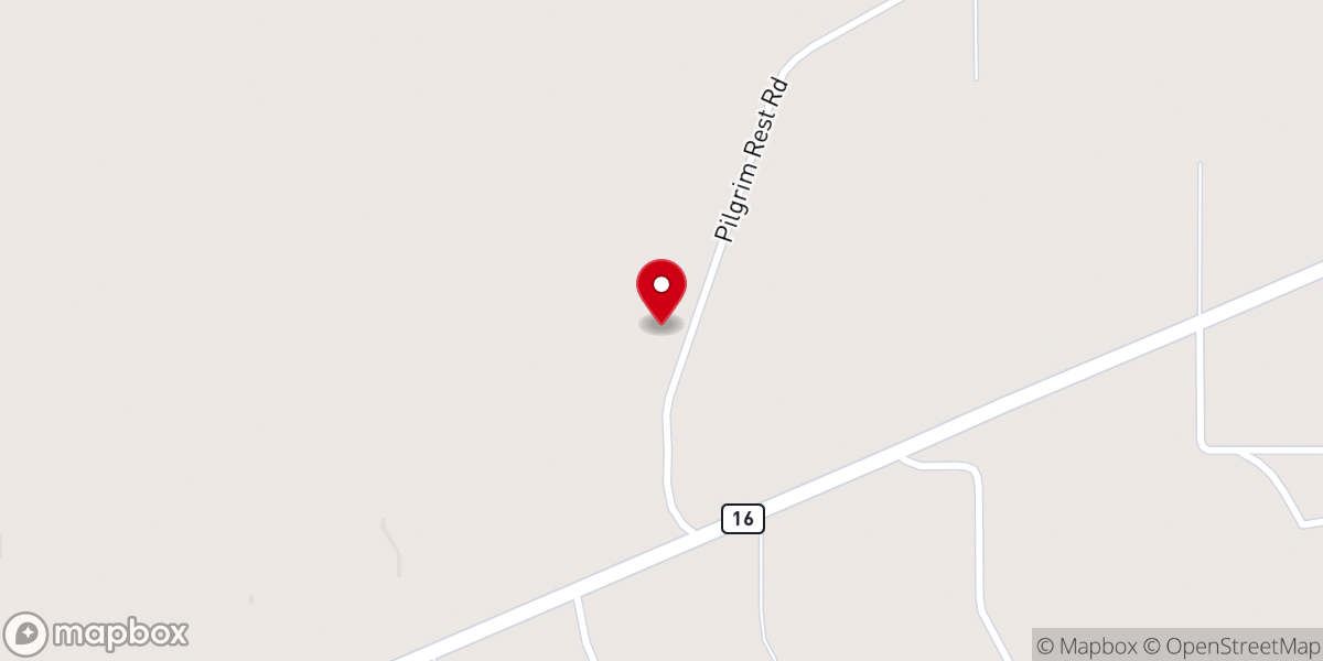 Map showing location of Pilgrim Rest Missionary Baptist Church