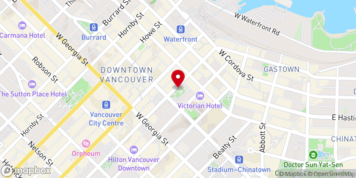 Map showing location of Cathedral Square