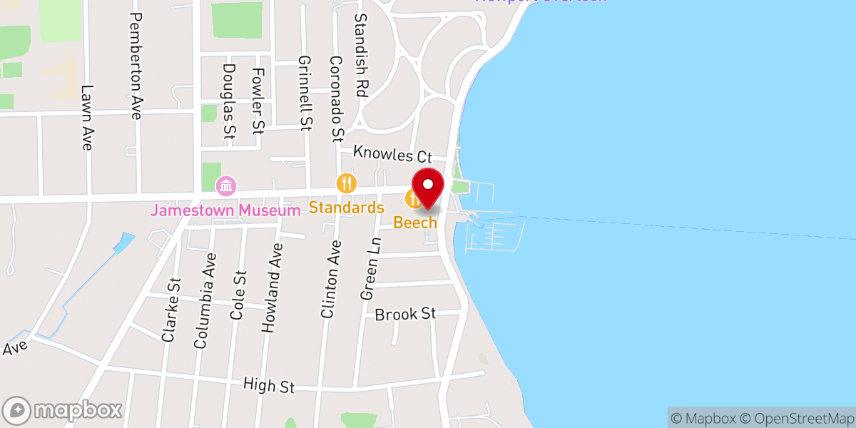 Map showing location of Jamestown RI Community Chorus