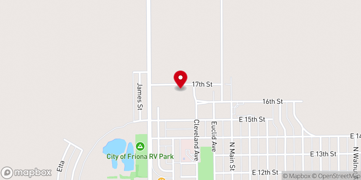 Map showing location of St. Teresa's Catholic Church