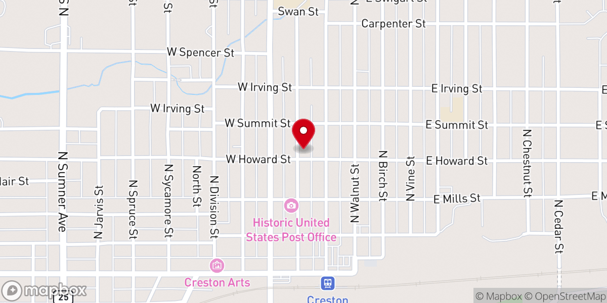 Map showing location of Holy Spirit Catholic Church