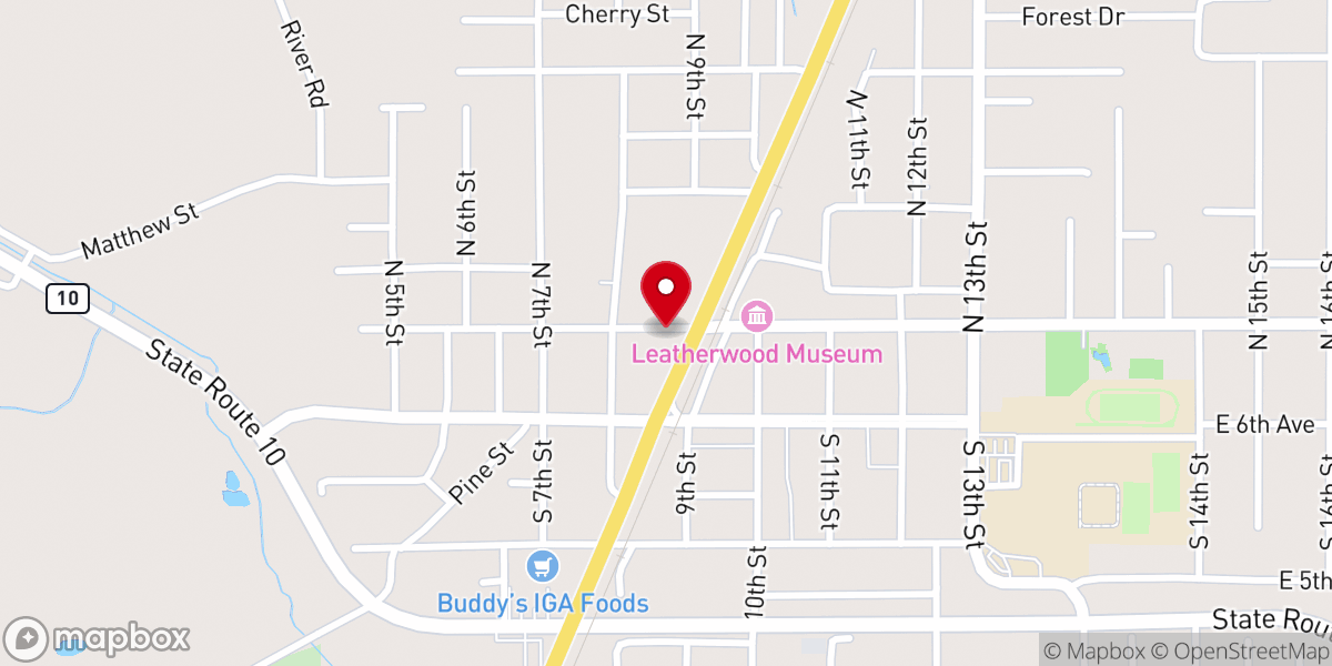 Map showing location of St Peters Baptist Church of Oakdale
