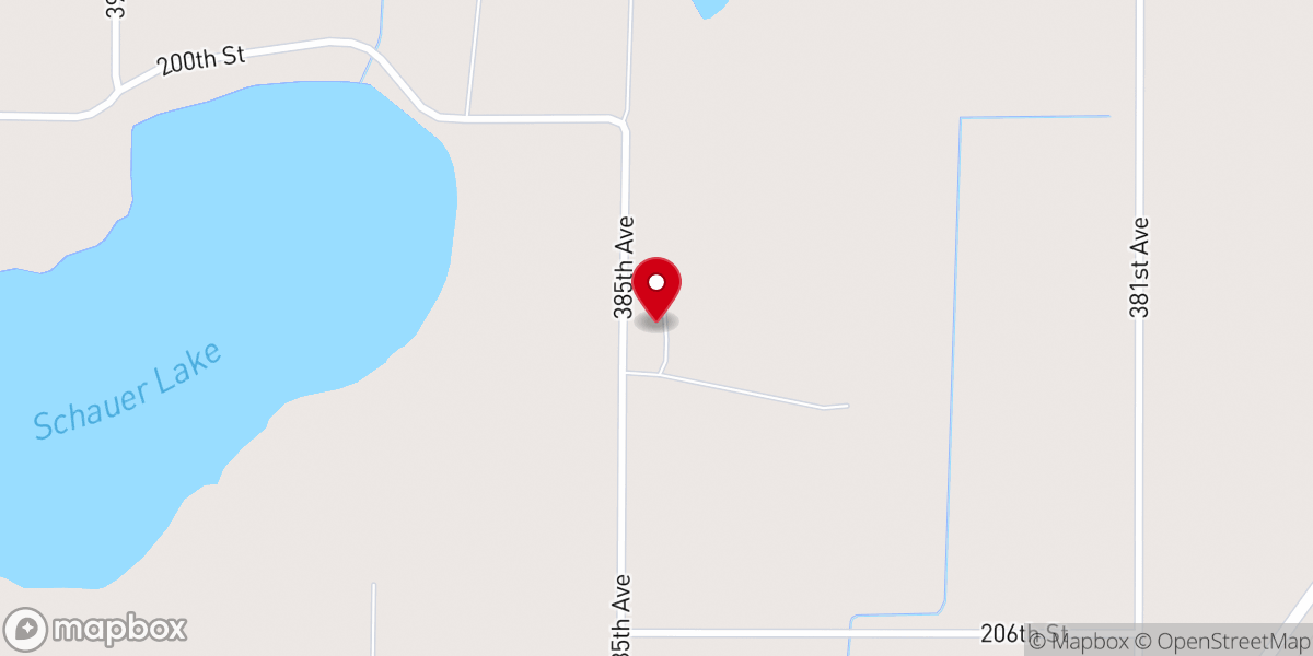 Map showing location of Zion Lutheran Church