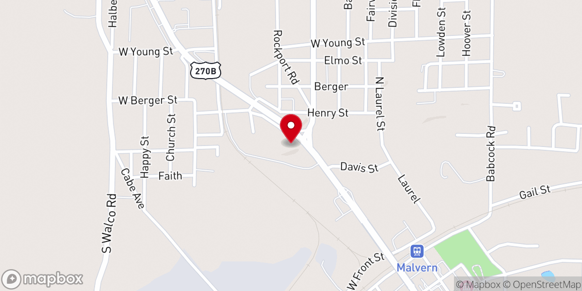 Map showing location of GracePointe Apostolic Church