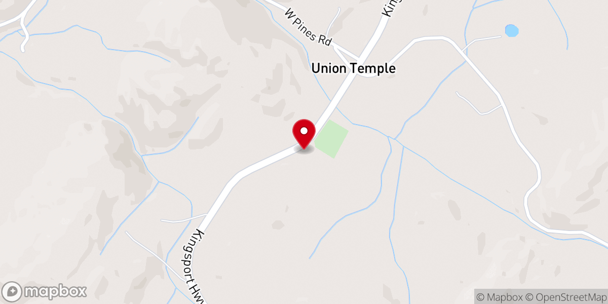 Map showing location of Union Temple Chapel
