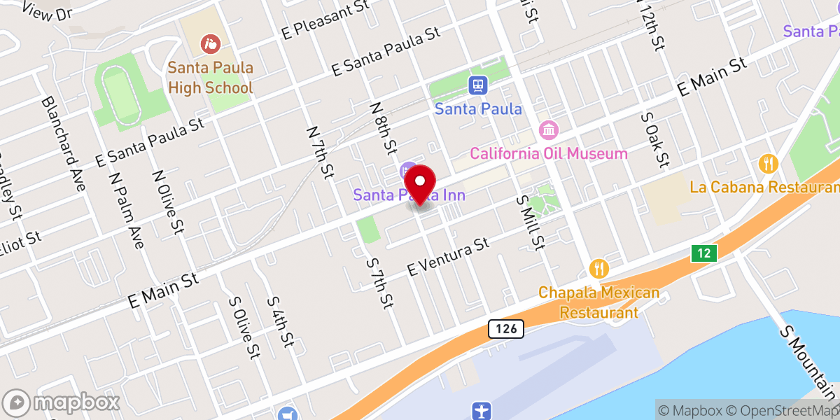 Map showing location of Calvary Chapel of Santa Paula
