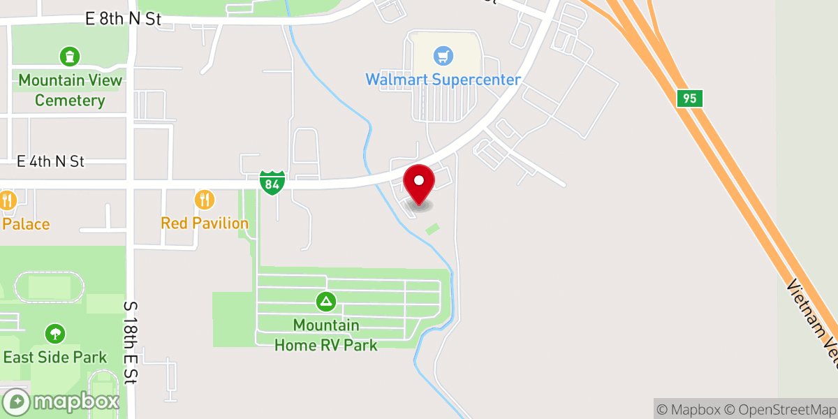 Map showing location of Desert View Christian School