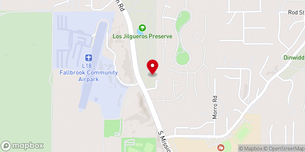 Map showing location of Los Jilgueros Preserve
