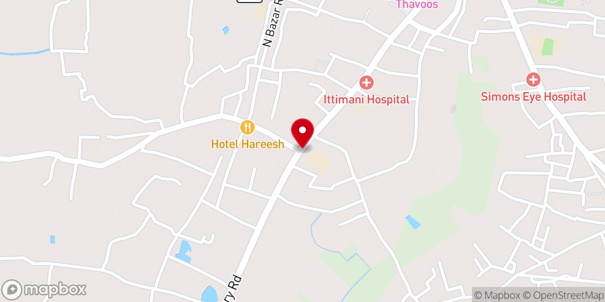 Map showing location of St. Gregorios Orthodox Syrian Church, Mainroad. Kunnamkulam