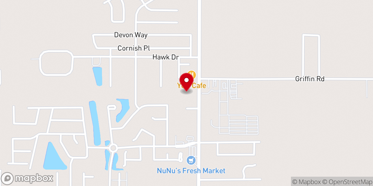 Map showing location of First Baptist Church/Youngsville - Food Distribution Center