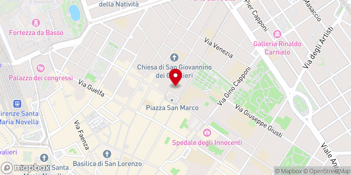 Map showing location of Basilica di San Marco