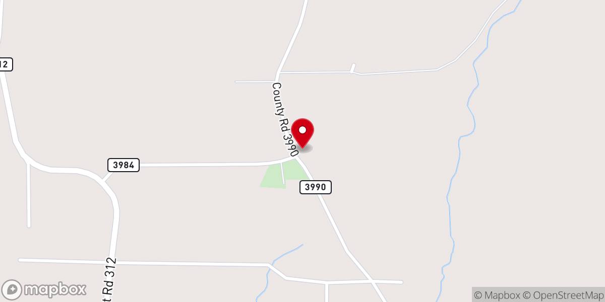 Map showing location of Little Hope Baptist Church