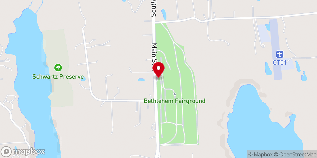 Map showing location of Bethlehem Fair Grounds