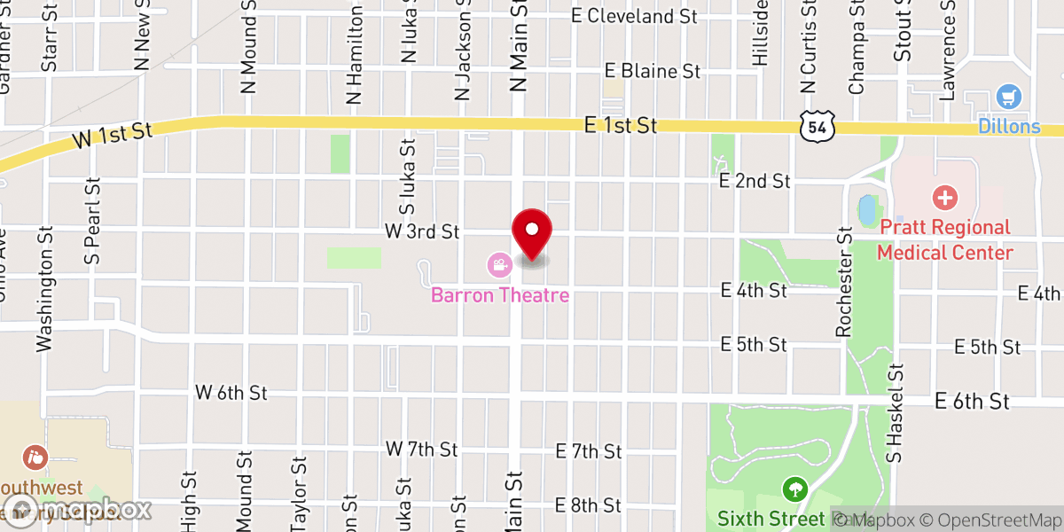 Map showing location of The Hope Center