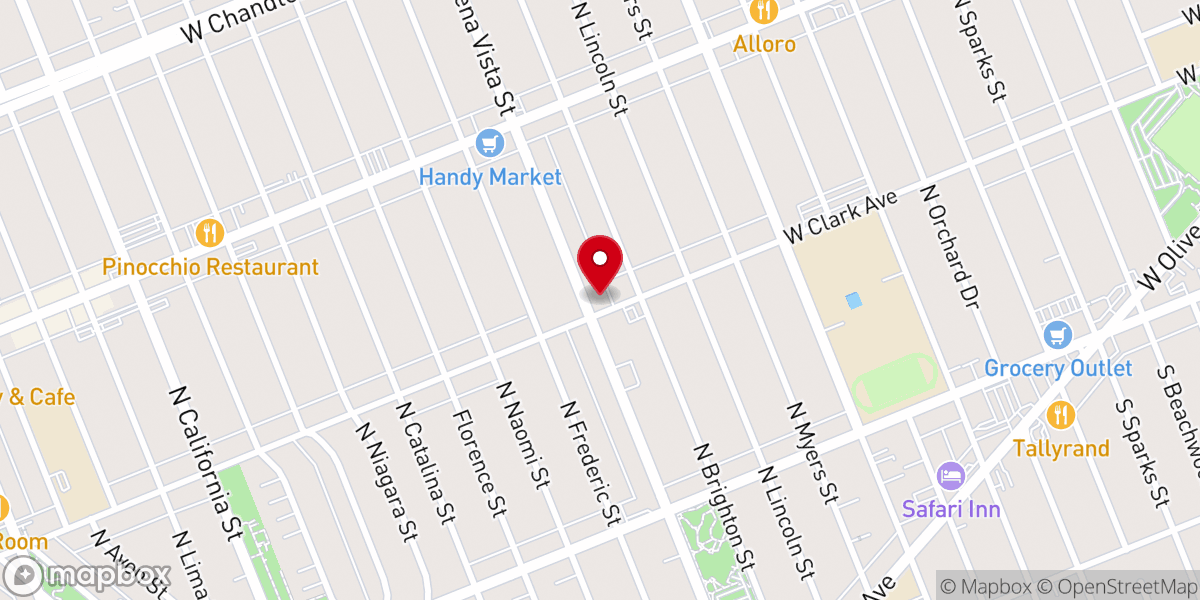 Map showing location of Temple Beth Emet of Burbank