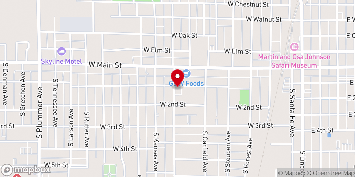 Map showing location of Faith Bible Church