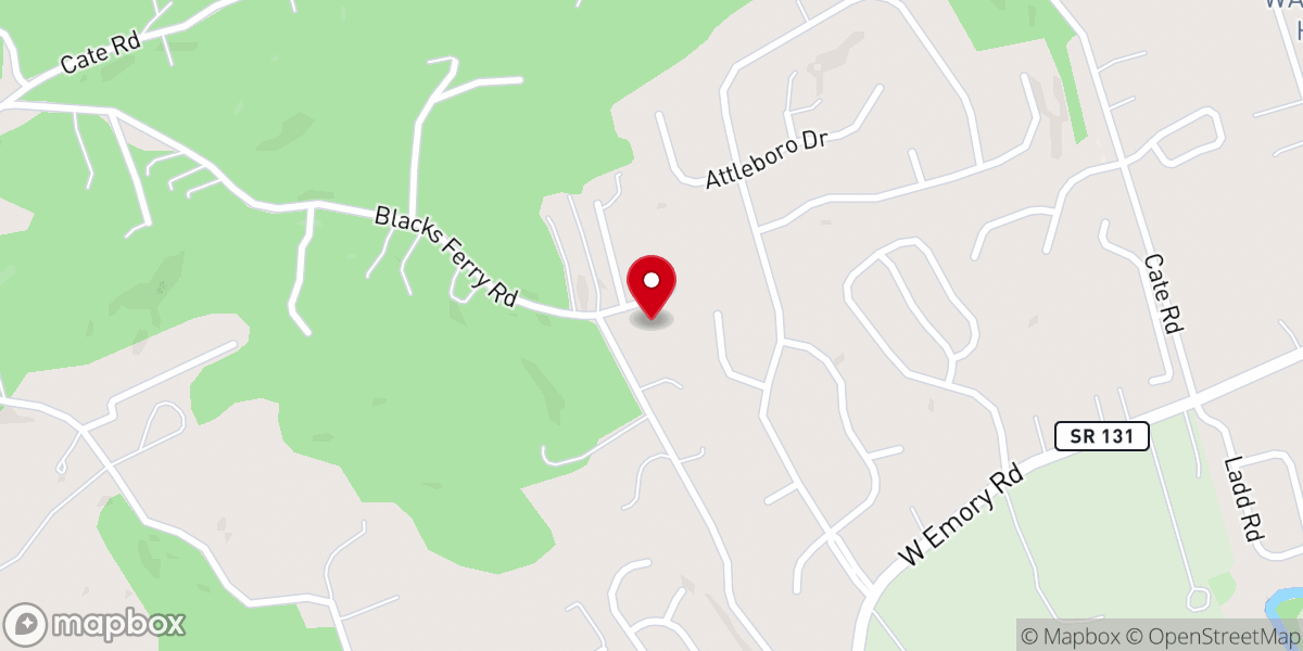 Map showing location of Trinity Baptist Church