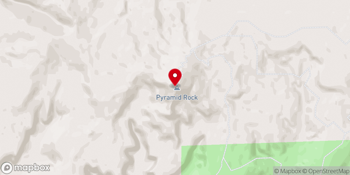 Map showing location of Pyramid Rock