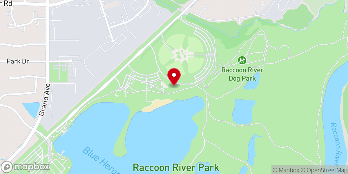 Map showing location of Raccoon River Park
