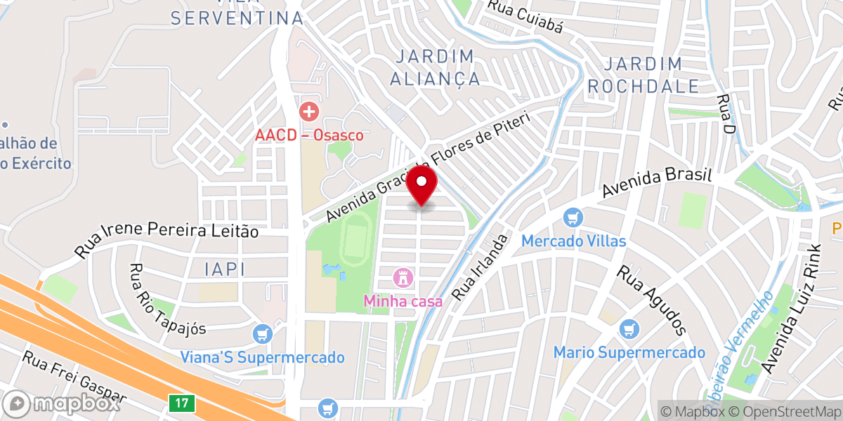 Map showing location of IADEF - Igreja Pentecostal Ato de Fé
