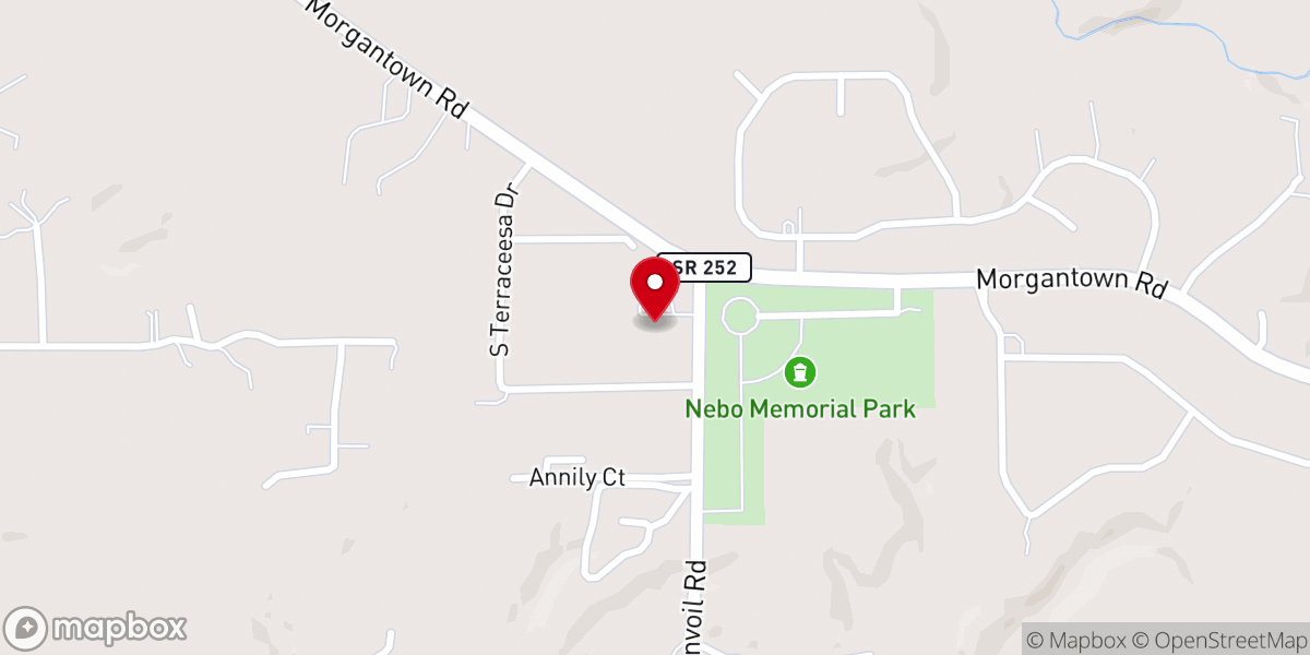 Map showing location of Trinity Worship Center