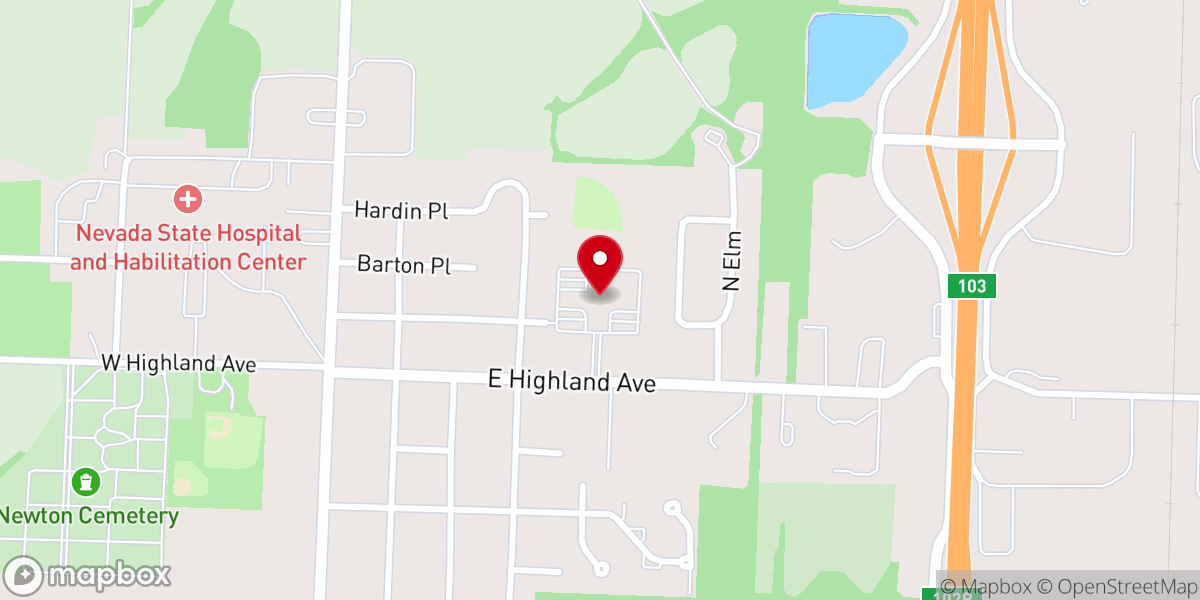 Map showing location of First Baptist Churchbible school