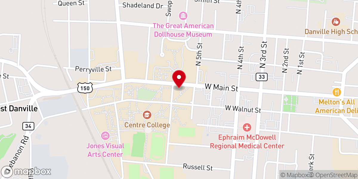 Map showing location of Danville Labyrinth Project