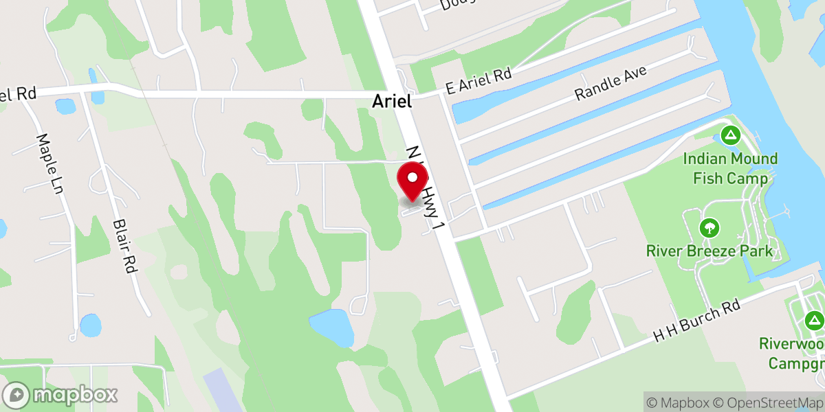 Map showing location of Anchor Baptist Church