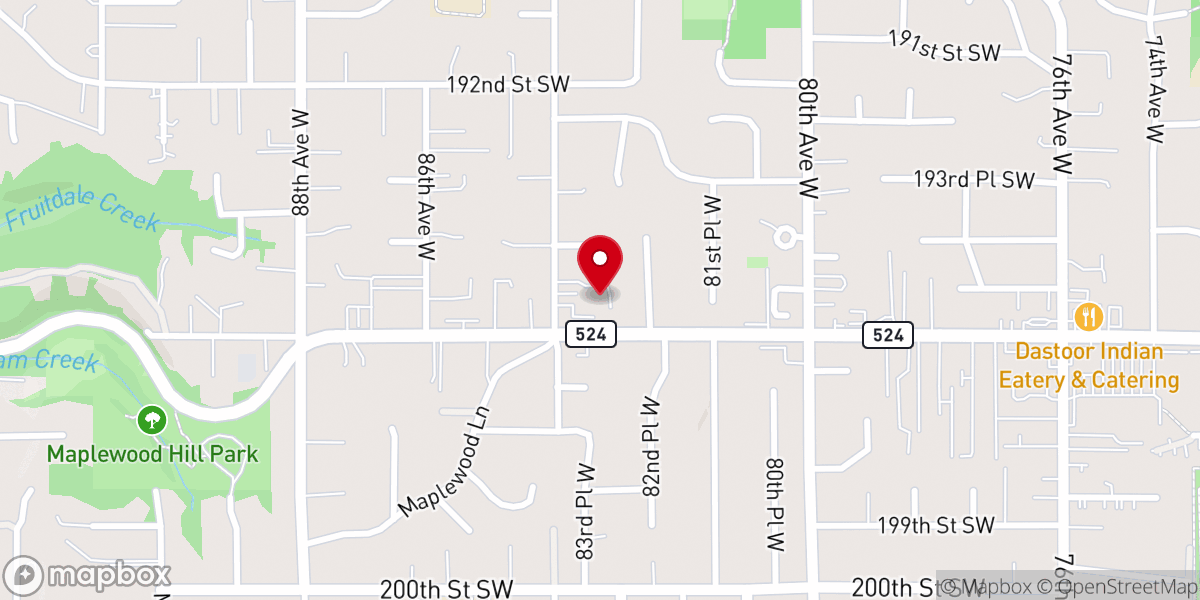 Map showing location of Maplewood Presbyterian Church