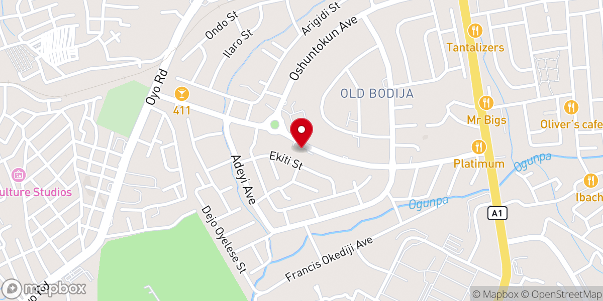 Map showing location of House on The Rock, Ibadan
