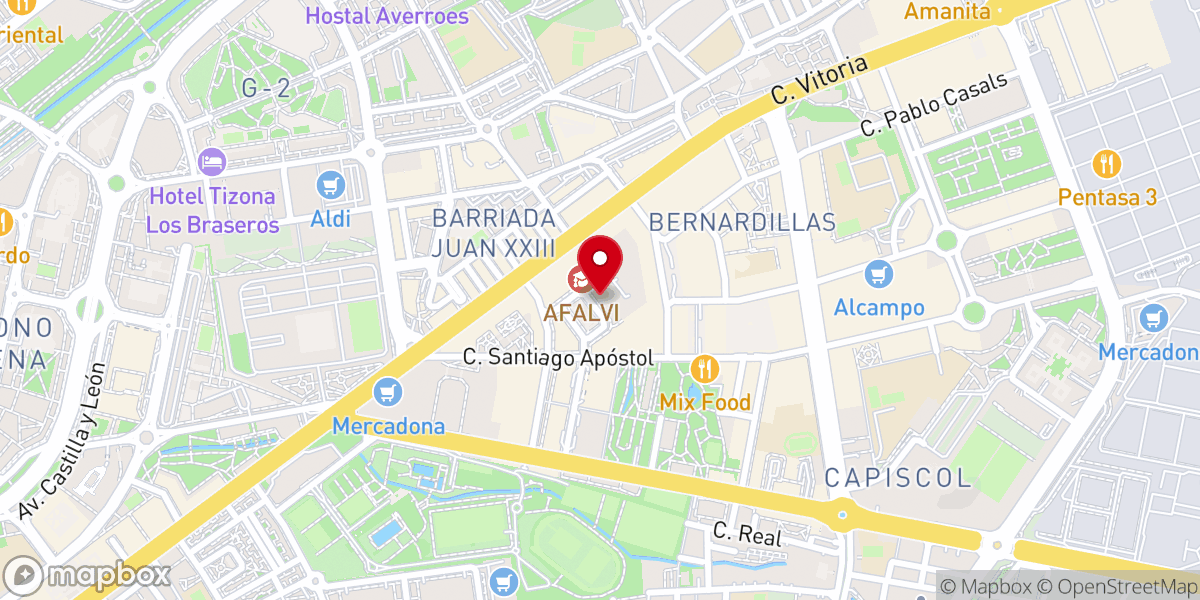 Map showing location of Iglesia de San Juan Evangelista