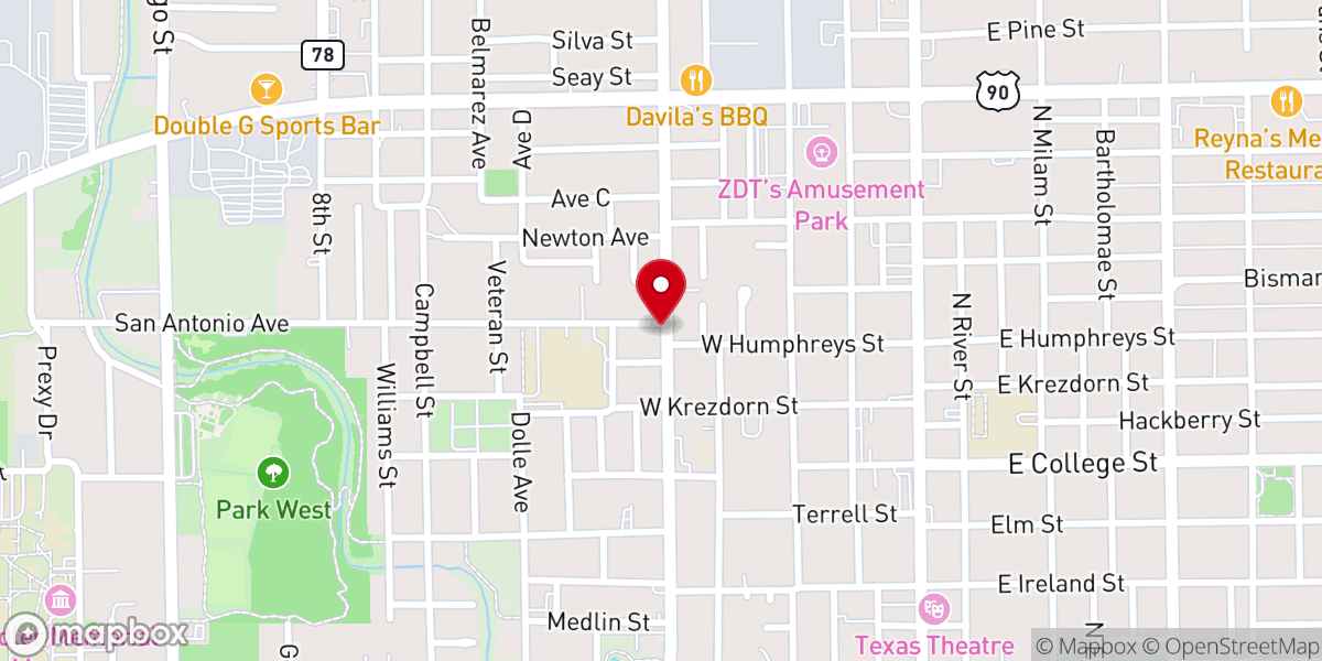 Map showing location of Bethel Pentecostal Church