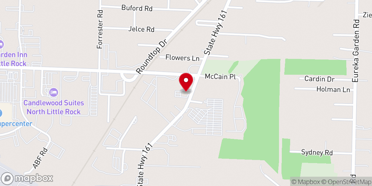 Map showing location of St Mark Missionary Baptist Church