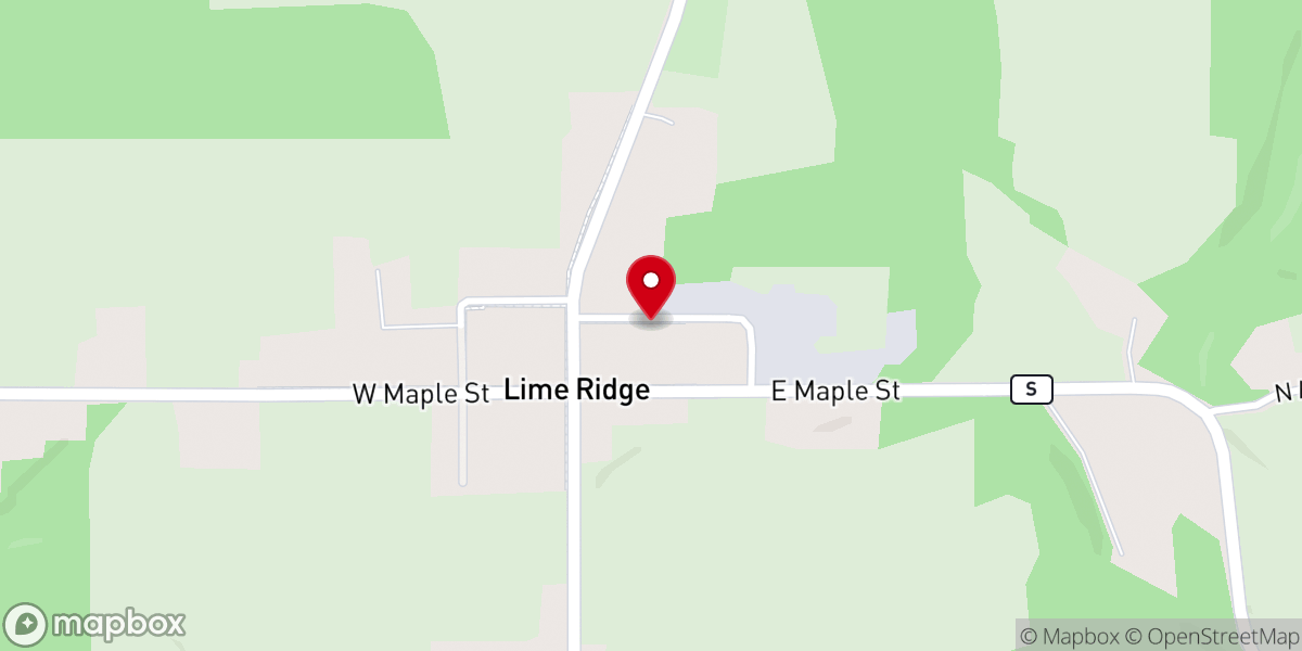 Map showing location of Trinity Lutheran Church