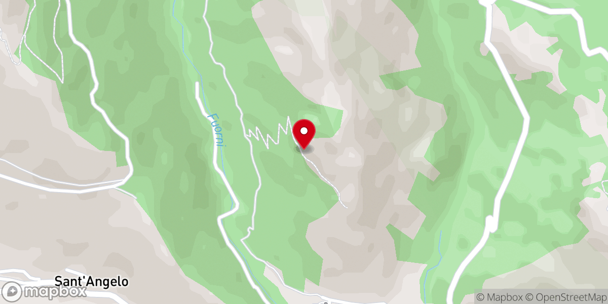 Map showing location of Eremo rupestre San Magno