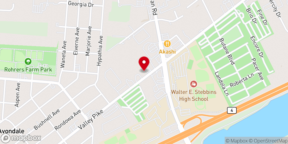 Map showing location of Dayton Brethren In Christ Church