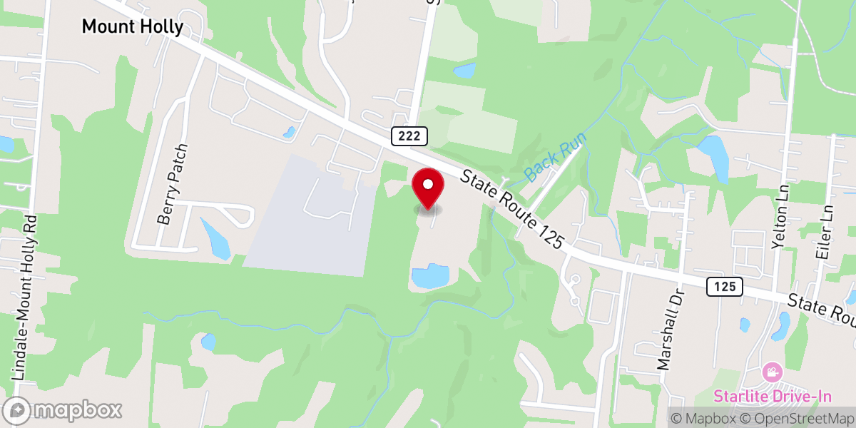 Map showing location of Mt Holly Christian Chapel