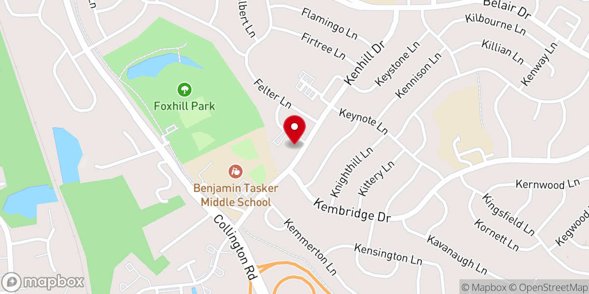 Map showing location of Bowie Church of Christ