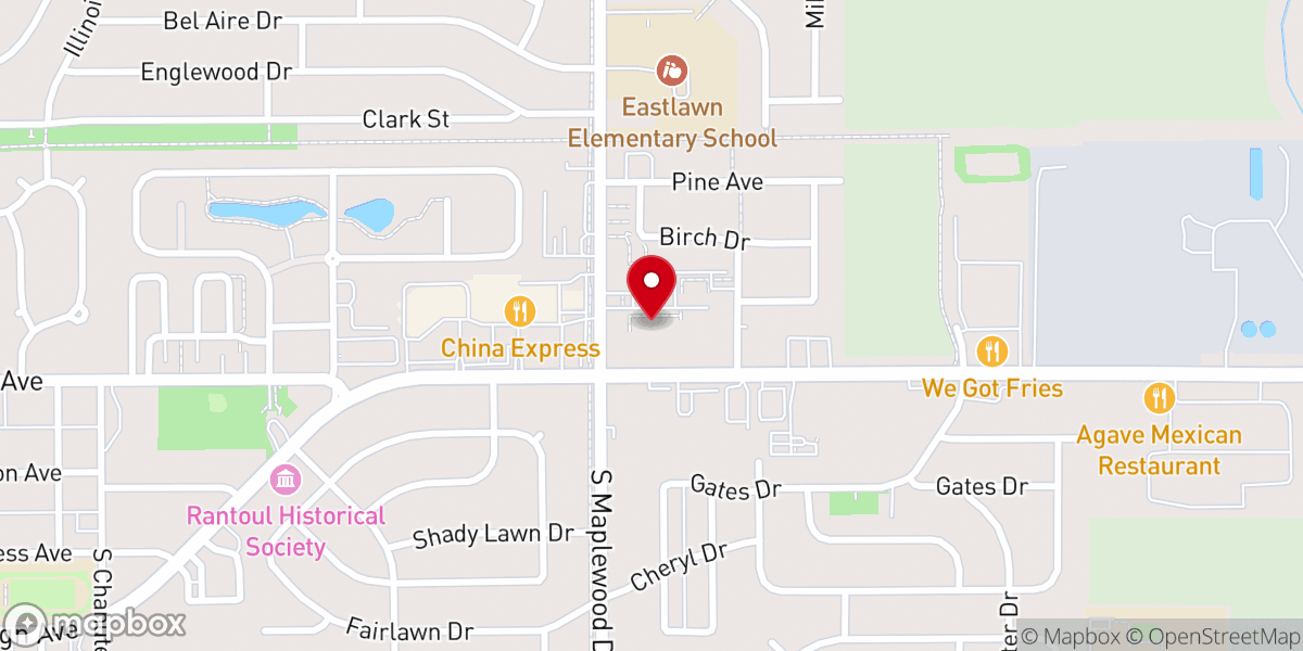 Map showing location of Bethany Park Christian Church