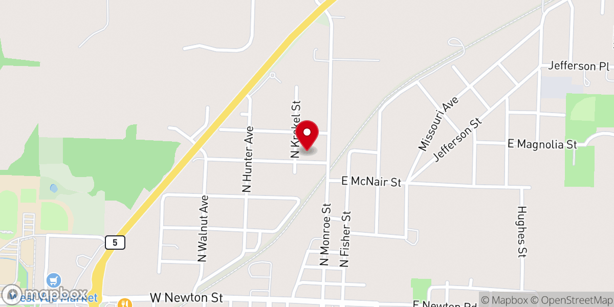 Map showing location of United Pentecostal Church