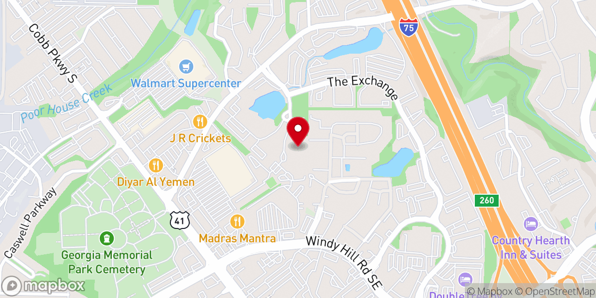 Map showing location of United Church