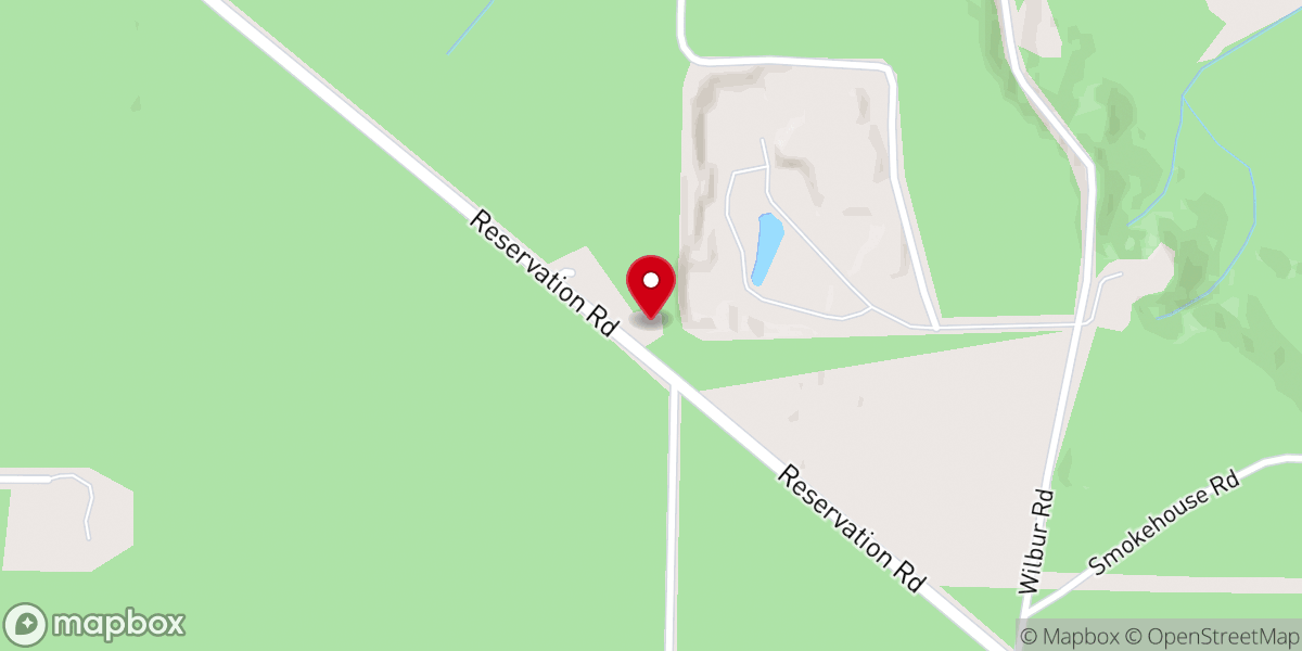 Map showing location of Indian Shaker Church