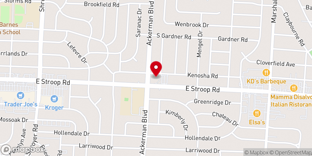 Map showing location of Harmony Creek Church