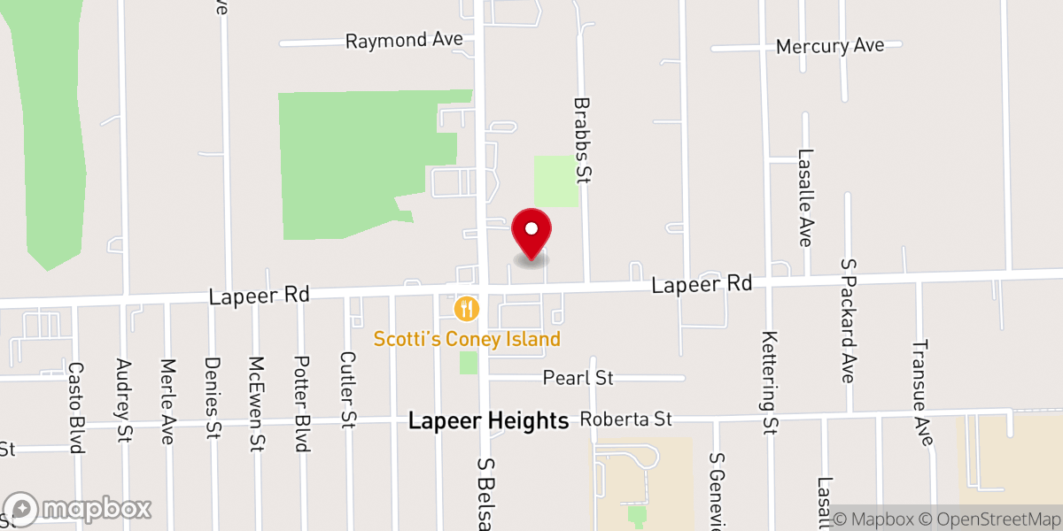Map showing location of Bethel Assembly of God