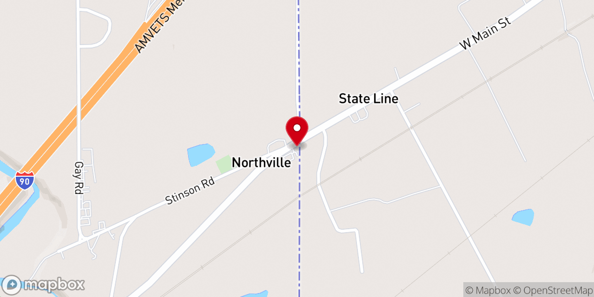 Map showing location of State Line United Methodist Church