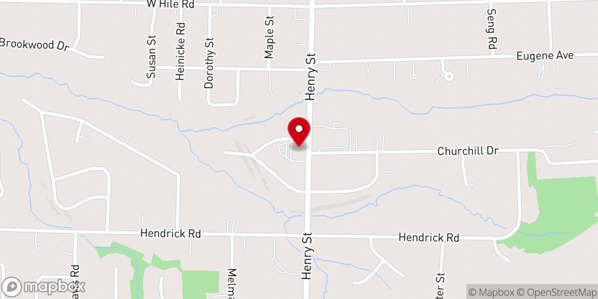 Map showing location of Lake Harbor United Methodist