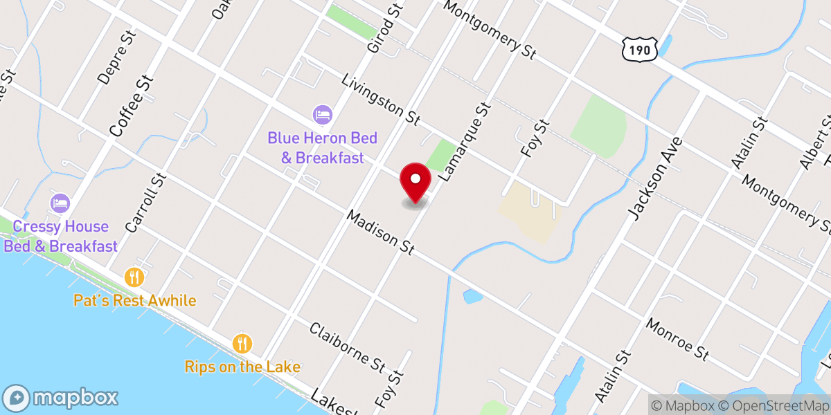 Map showing location of First Free Mission Baptist Church