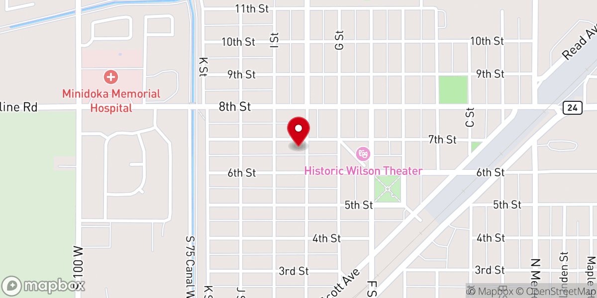 Map showing location of Minidoka County Assessor