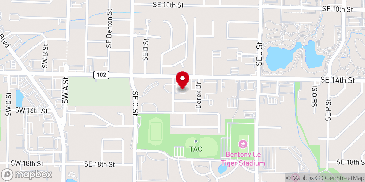 Map showing location of Church Alive NWA