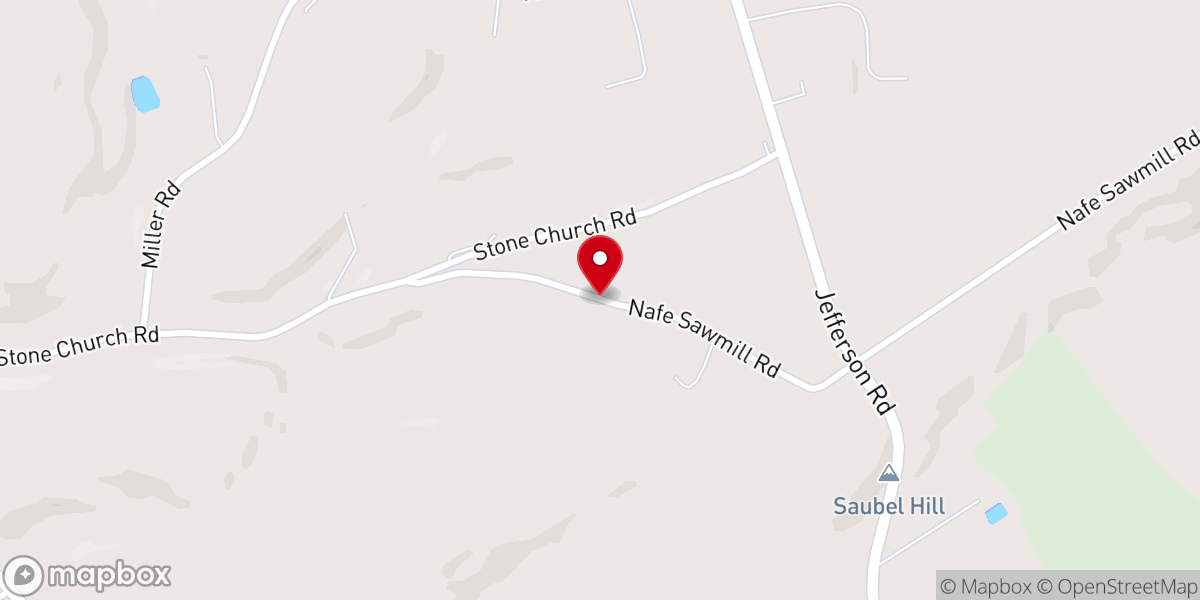 Map showing location of St. Jacobs Stone Church